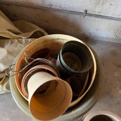 Several Flower Pots, (garage)