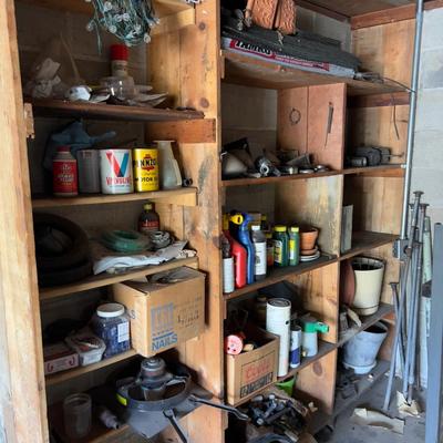 All the Stuff on the Shelves Except the Shingles - (garage)
