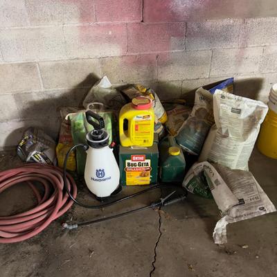 All the Fertilizers and Bug Killers. - (garage)