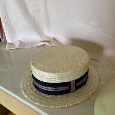 2 Hats; Straw and Pith Helmet - 
