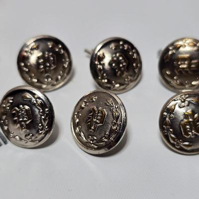 4 Military patches - Sargent, WW2 Air Force- with 26 Waterbury button Co. Collectible Uniform buttons & backs