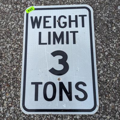 Weight limit sign 12" x18"
