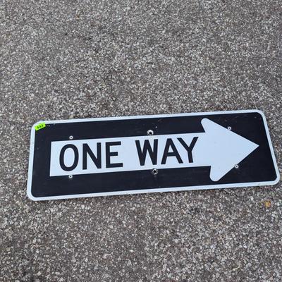 One way sign 12" x 36"