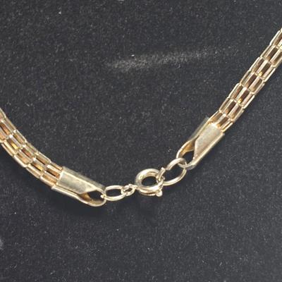 Silver tone Necklace Chain with several pairs of pierced earrings and silver tone bangle bracelet