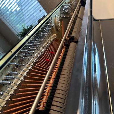 Kawai K-3 piano w original red dust cover