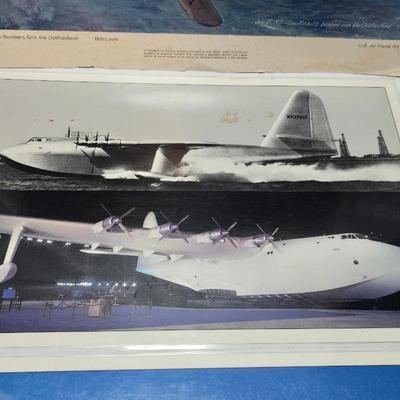 Military aviation - Bob Lavin General Mitchell's Bombers sink the OstFriedland 7 / 1921 with Spruce Goose & Queen Mary placemats