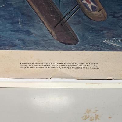 Military aviation - Bob Lavin General Mitchell's Bombers sink the OstFriedland 7 / 1921 with Spruce Goose & Queen Mary placemats