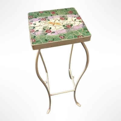 Mosaic Tile-Top Accent Table