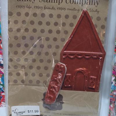 Crafting Stamps - Brand new - Dare 2B Artzy clear stamps - Red Rubber unmounted stamps - Unity stamp Company stamps