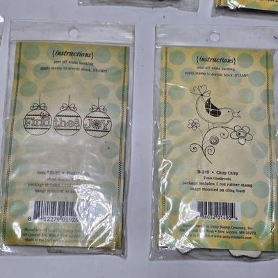 Crafting Stamps - Brand new - Dare 2B Artzy clear stamps - Red Rubber unmounted stamps - Unity stamp Company stamps