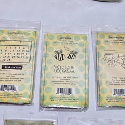 Crafting Stamps - Brand new - Dare 2B Artzy clear stamps - Red Rubber unmounted stamps - Unity stamp Company stamps