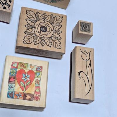 Mounted wood block stamps - large assortment - crafting stamps - Dogs, Wolf, Designs, Christmas, Large assortment