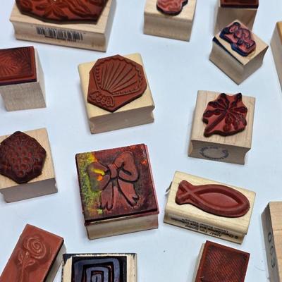 Mounted wood block stamps - large assortment - crafting stamps - Dogs, Wolf, Designs, Christmas, Large assortment