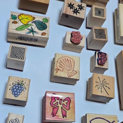 Mounted wood block stamps - large assortment - crafting stamps - Dogs, Wolf, Designs, Christmas, Large assortment