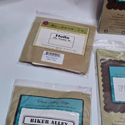 New sealed crafting stamps - Unity stamp co. & other new pre-cut un-mounted red rubber repositionable stamps