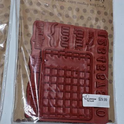 New sealed crafting stamps - Unity stamp co. & other new pre-cut un-mounted red rubber repositionable stamps