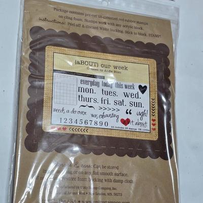 New sealed crafting stamps - Unity stamp co. & other new pre-cut un-mounted red rubber repositionable stamps