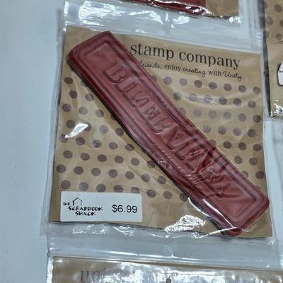 New sealed crafting stamps - Unity stamp co. & other new pre-cut un-mounted red rubber repositionable stamps