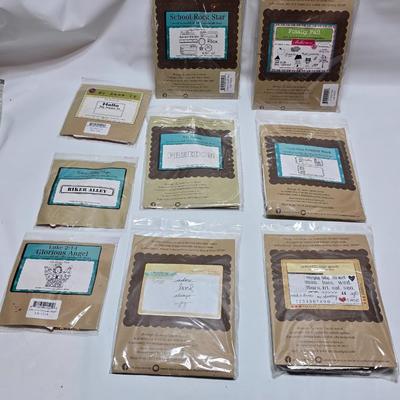 New sealed crafting stamps - Unity stamp co. & other new pre-cut un-mounted red rubber repositionable stamps