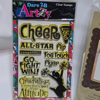 Crafting Stamps - Brand new - Dare 2B Artzy clear stamps - Red Rubber unmounted stamps - Unity stamp Company stamps