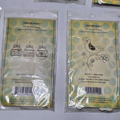 Crafting Stamps - Brand new - Dare 2B Artzy clear stamps - Red Rubber unmounted stamps - Unity stamp Company stamps