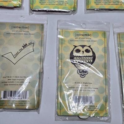 Crafting Stamps - Brand new - Dare 2B Artzy clear stamps - Red Rubber unmounted stamps - Unity stamp Company stamps