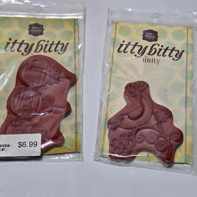 Crafting Stamps - Brand new - Dare 2B Artzy clear stamps - Red Rubber unmounted stamps - Unity stamp Company stamps