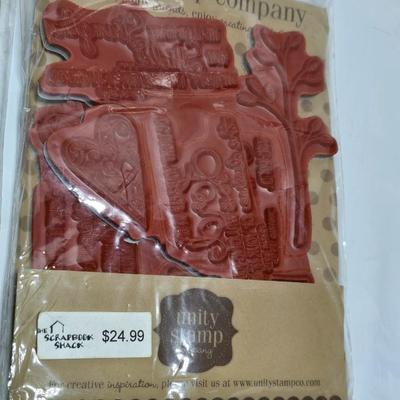 Brand new crafting stamps - Unity stamp Company - red rubber un-mounted stamps UNOPENED UNUSED