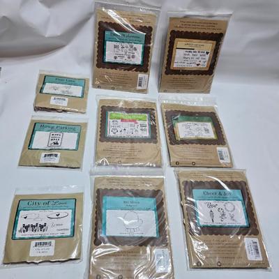 Brand new crafting stamps - Unity stamp Company - red rubber un-mounted stamps UNOPENED UNUSED