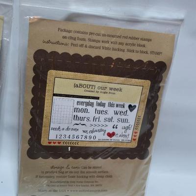 Brand new crafting stamps - Unity stamp Company - red rubber un-mounted stamps UNOPENED UNUSED