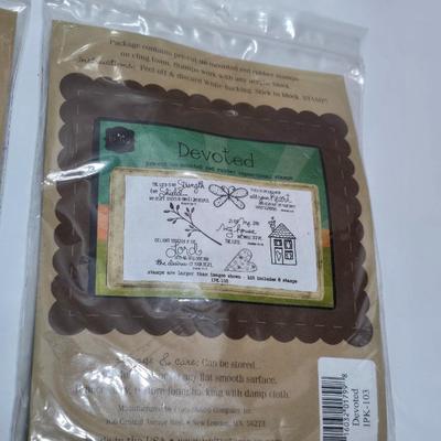 Brand new crafting stamps - Unity stamp Company - red rubber un-mounted stamps UNOPENED UNUSED
