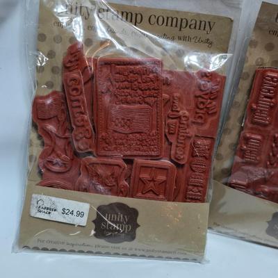 Brand new crafting stamps - Unity stamp Company - red rubber un-mounted stamps UNOPENED UNUSED