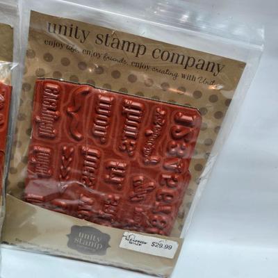 Brand new crafting stamps - Unity stamp Company - red rubber un-mounted stamps UNOPENED UNUSED