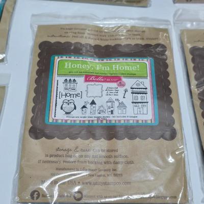 Brand new crafting stamps - Unity stamp Company - red rubber un-mounted stamps UNOPENED UNUSED