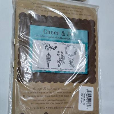 Brand new crafting stamps - Unity stamp Company - red rubber un-mounted stamps UNOPENED UNUSED