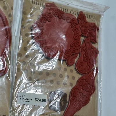 Brand new crafting stamps - Unity stamp Company - red rubber un-mounted stamps UNOPENED UNUSED