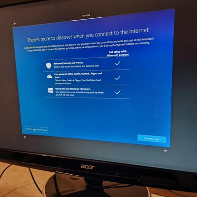 Computer tower Windows Pro 10, Acer LCD Monitor H274hl, Keyboard & mouse
