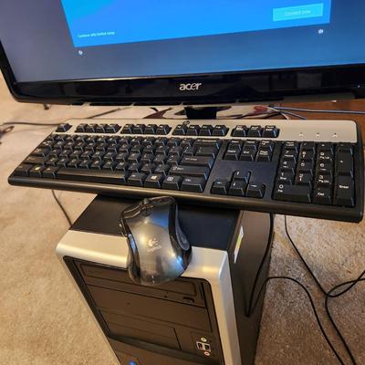 Computer tower Windows Pro 10, Acer LCD Monitor H274hl, Keyboard & mouse