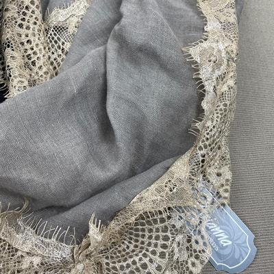 3 New Long Scarves with Lace