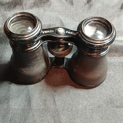 Antique opera glasses with leather case