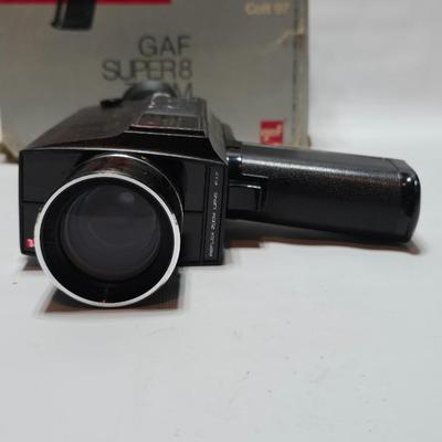 Clean - Vintage GAF Colt 97 Super 8 Zoom Movie Camera with accessories in original box