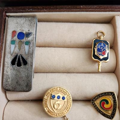 Jewelry Lot Mens & Womens Belt Buckles, Cufflinks, Awards Pins ,Money Clip, Earings, Pins .