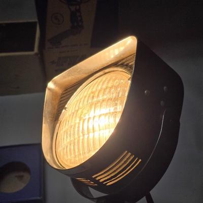 Vintage Working Lights - GE LOTT-A-LITE Movie lighting & Rare Tenson model 5975 Vintage swing arm miniature lamp