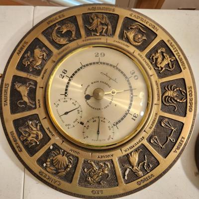 Lot of 3 Weather Stations , Airguide Zodiac, Barometer Springfield , Germany