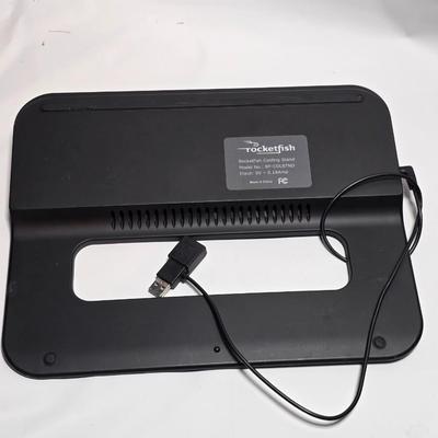 Computer accessories - Rockingfish Cooling stand - Canon scanner - Cricket wifi - and a pair of Juster speakers