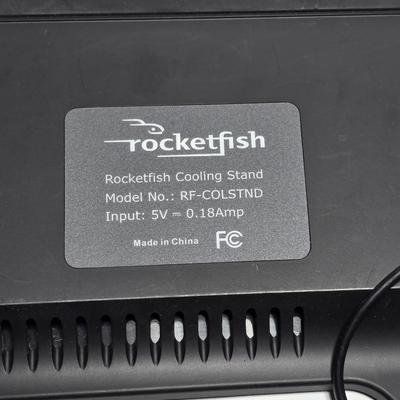 Computer accessories - Rockingfish Cooling stand - Canon scanner - Cricket wifi - and a pair of Juster speakers