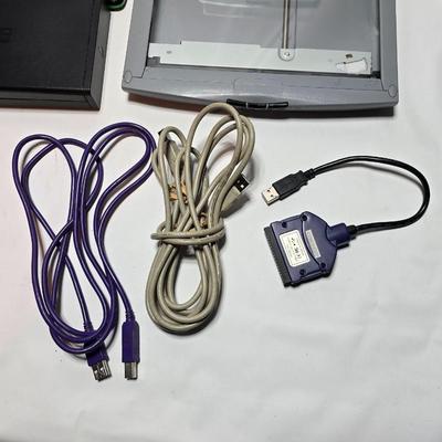 Computer accessories - Rockingfish Cooling stand - Canon scanner - Cricket wifi - and a pair of Juster speakers