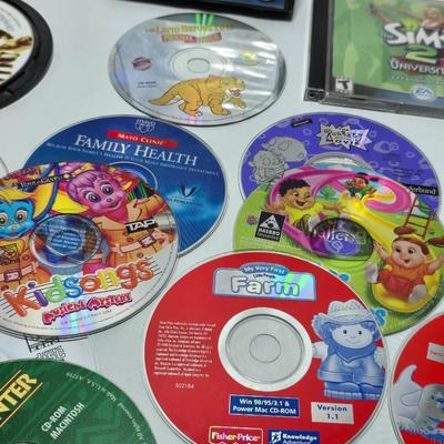 Assortment of Computer games - Sims - Preschool - ABC'S - Counting - and more - Great lot of games for kids!