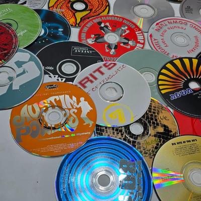 Huge assortment of CD Music discs without cases - Korn - 21 Guns - Austin Powers - Limp Biscuit - Cypress Hill and many more!