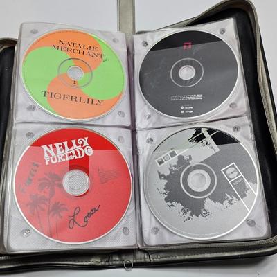 Zippered Storage for automobiles FULL of cd music - with a cd visor storage unit